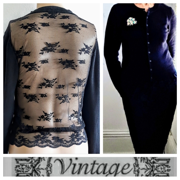 black evening cardigan